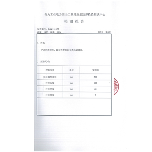 高压接近防止器检测报告