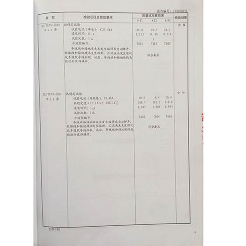 苏州 携带型接地线 220KV检测报告