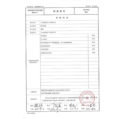 螺栓检测报告