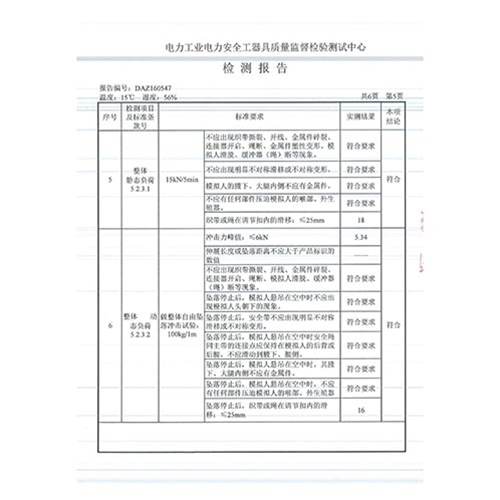 安全带检测报告